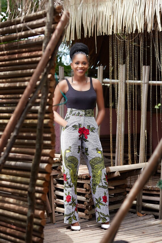African Trousers / Ankara Pants / High 