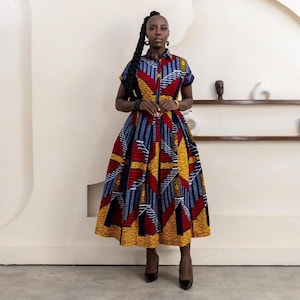 Ankara Pleat Dress - Etsy