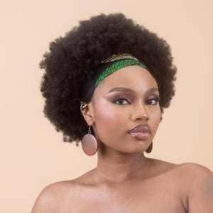 UZIMA – African Print Plain Headband - African Wax Knot Hairband – Handmade - Matching Womens Clothing Available in my Shop