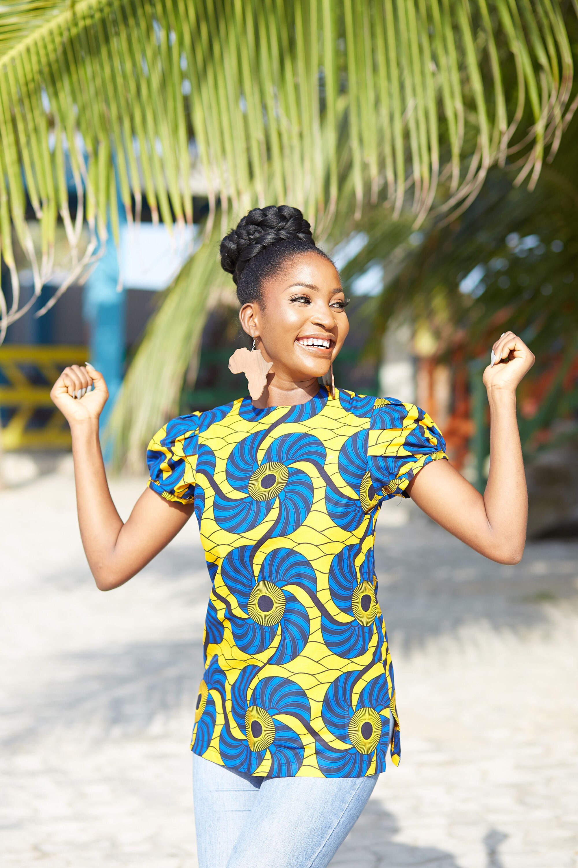 Image of Africa Top/Ankara African Print Clothing For Women - Odoye
