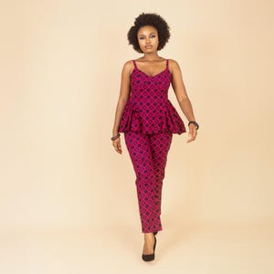 KEYAH – Ankara African Print Trousers – Tailored African Pants – Women’s Wax Print - Matching Tops Available