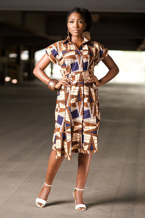african print shirt dress styles
