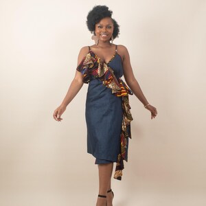 African Denim Dress