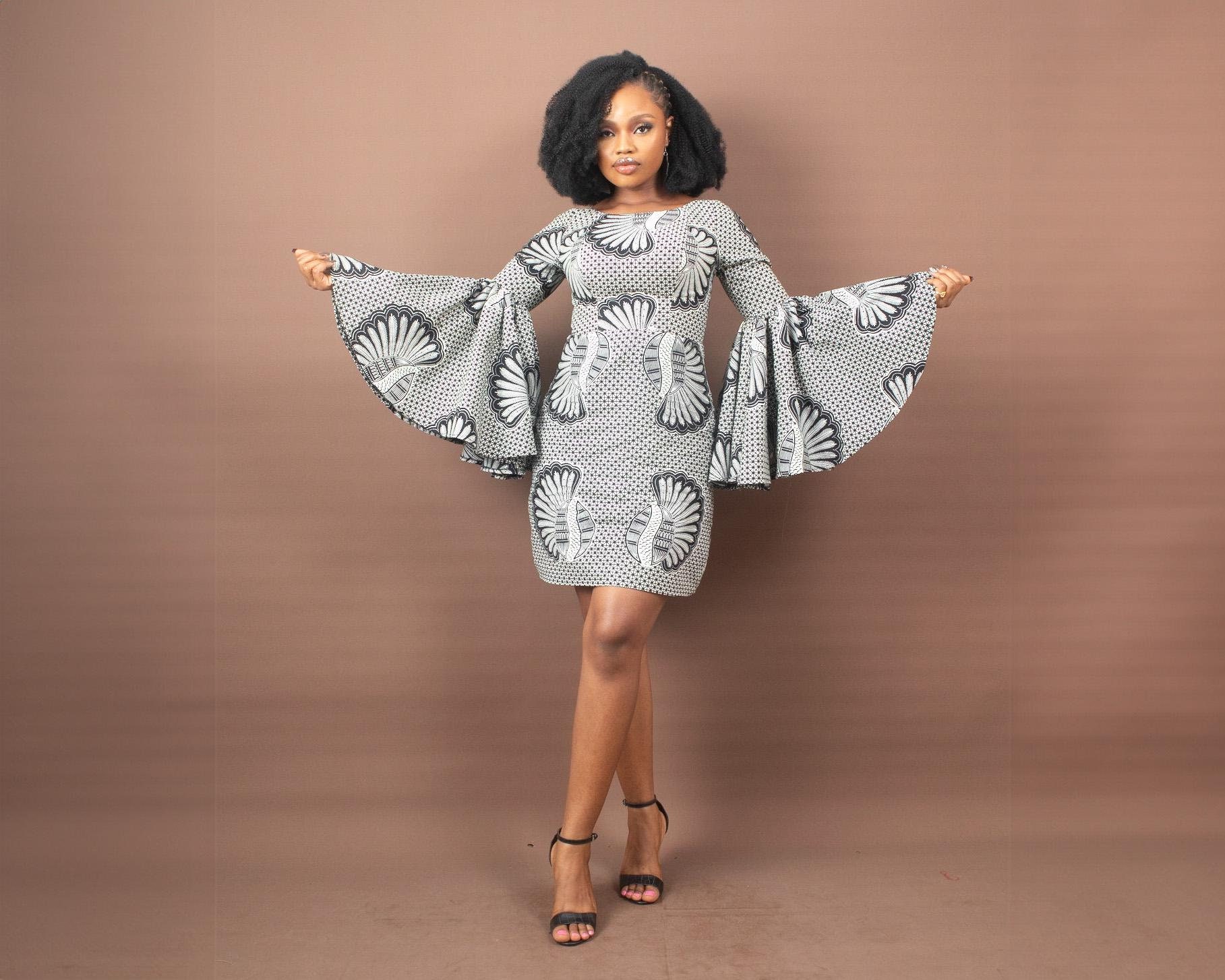 Bell sleeve ankara dress 2025