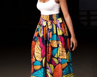 L,XL,XXL M Esty Ankara High low Flare Skirt With Two Pocket and a Belt X,S S L,XL,XXL M Esty Ankara High low Flare Skirt With Two Pocket and a Belt X,S S