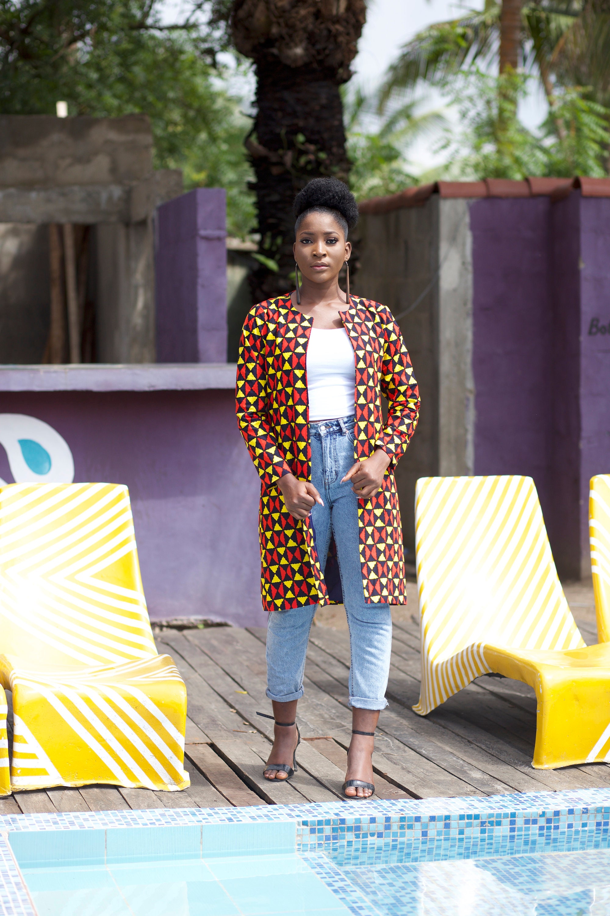 Image of African Print Kimono/Ankara Jacket Coat Plus Size Clothing Jackets For Ladies - Chidera