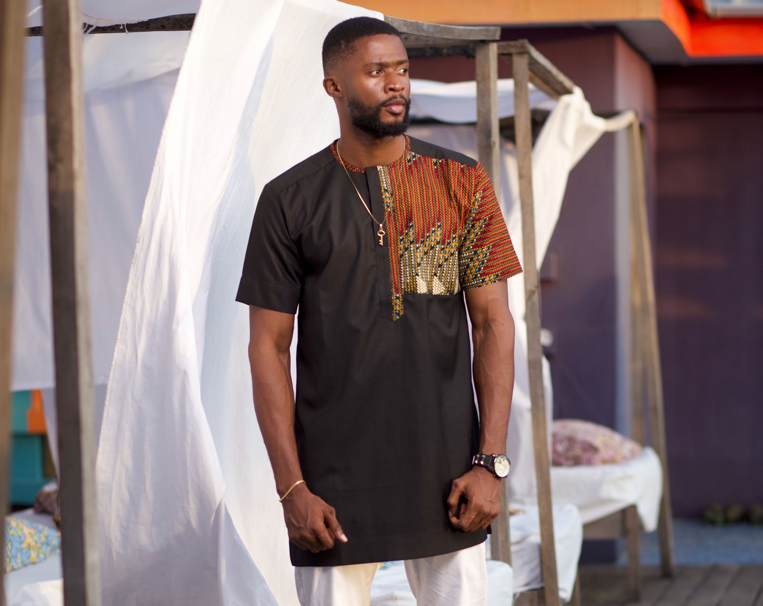 Image of Dashiki Shirt/African For Men Wear Clothing Uk Attire - Dele