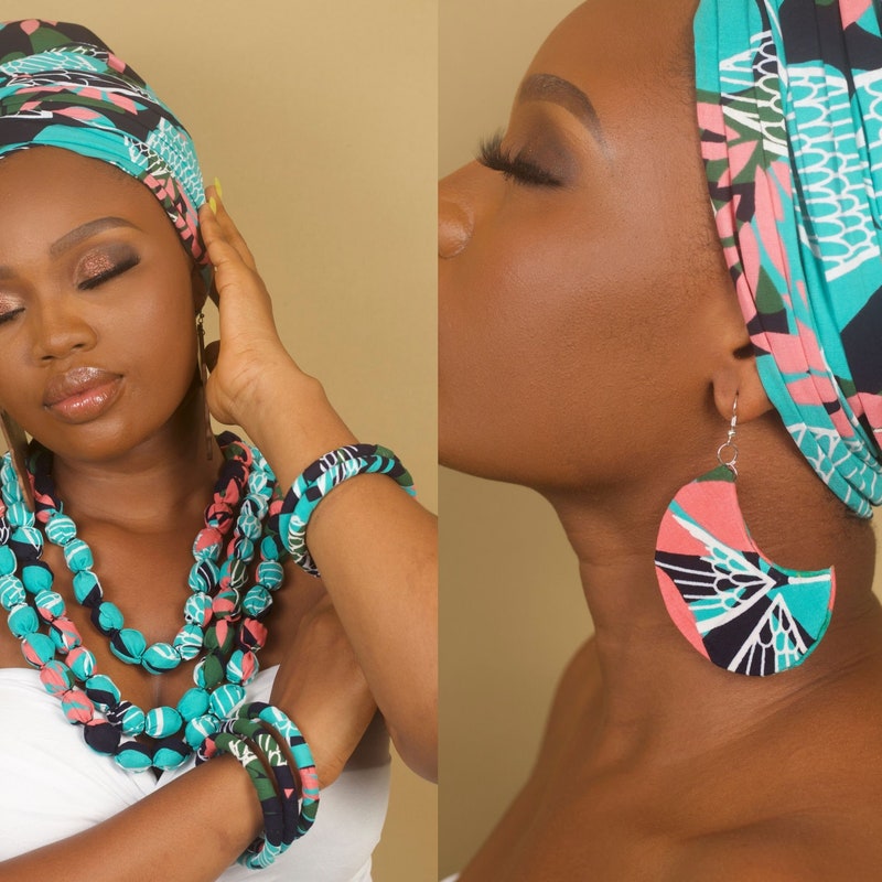 African Print Earring