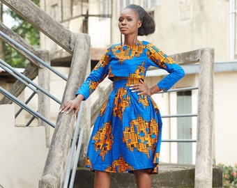 Mimi Afrikaanse infinity top Afrikaanse wax zomerjurk Kleding Dameskleding Tops & T-shirts Haltertops Afrikaanse blouse 