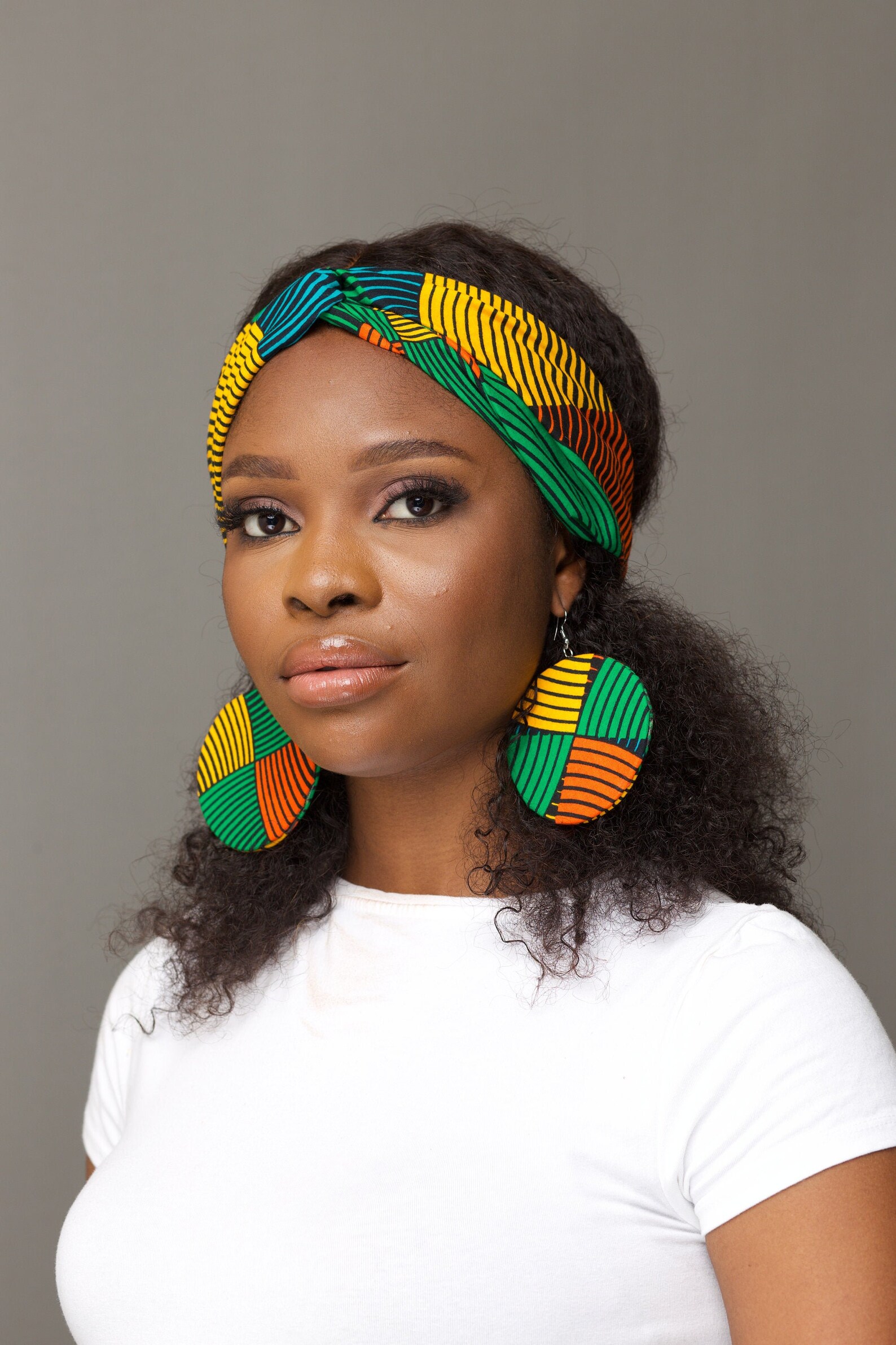 African Twist Front Headband / African Print Headband / Ankara Etsy