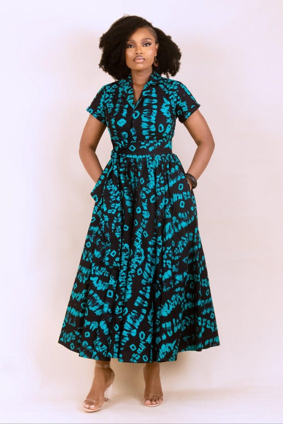 maxi halter dress summer Hippie Backless Halter Dress Blue / S