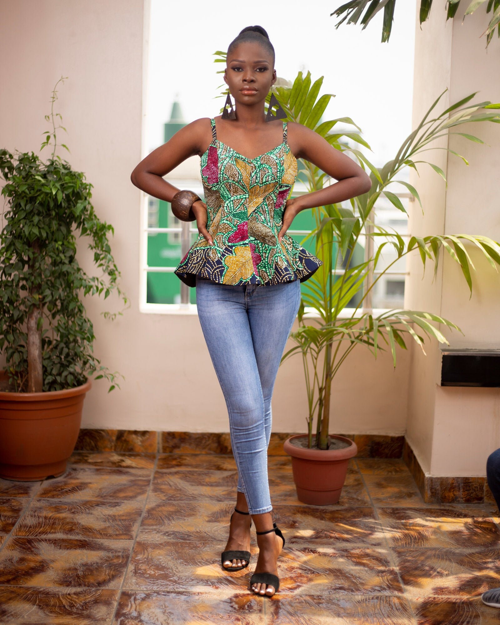 Image of Ankara Peplum Top | African Print Clothing For Women - Aziza