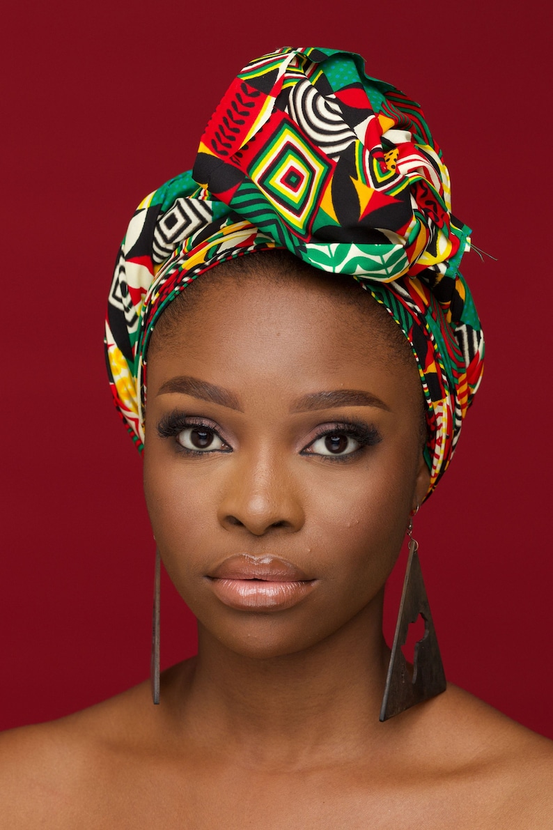 RONKE Ankara Head Wrap African Hair Wrap Gift for Her image 2