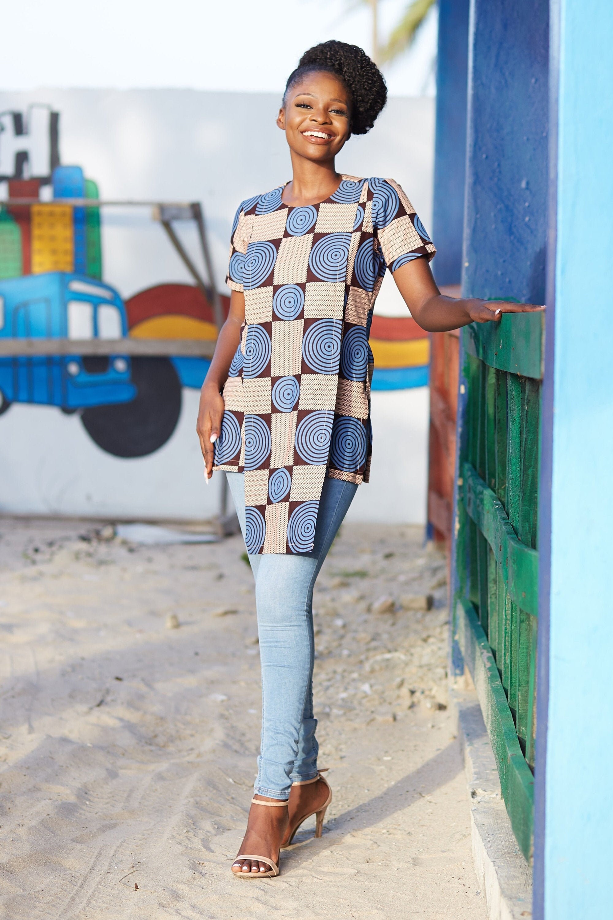 Image of African Print Ankara Top | Tunic Tops For Women - Nataki