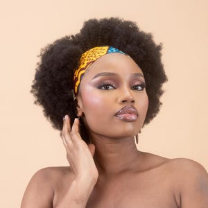 EREBI – African Print Plain Headband – Yellow Ankara Hairband – Handmade - Matching Womens Clothing Available in my Shop