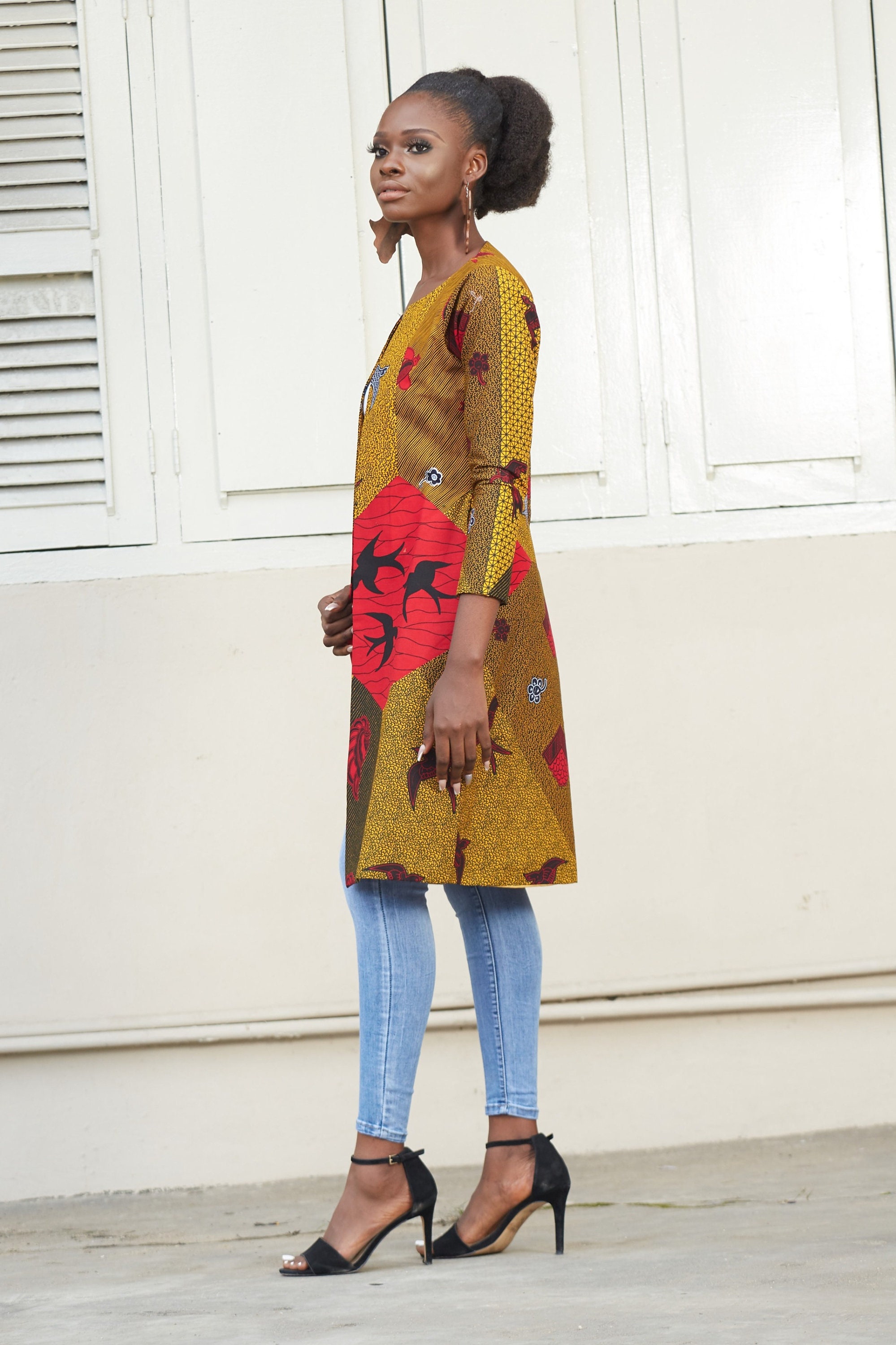 Image of African Print Kimono/Jacket Ankara Long Jackets For Ladies Plus Size Fashion