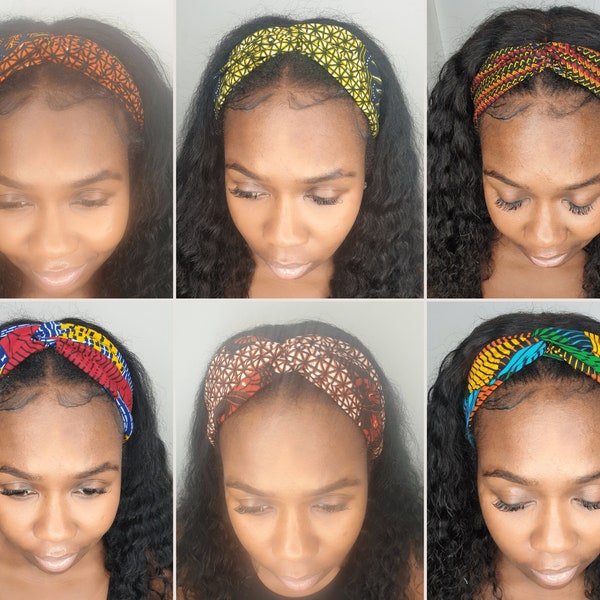 Diademas africanas (Twist) / Banda para el cabello con estampado africano / Diadema Ankara / Diadema impresa / Accesorios para el cabello africanos / Regalo de África