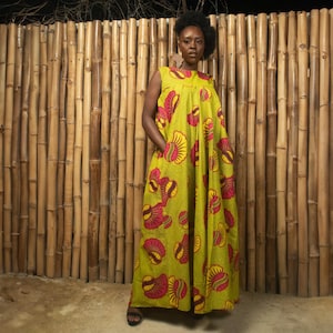 Last Chance - Uk 10/US 6 - SALIHA African Print Maxi Dress | Ankara Dress | African Dresses for Women | African Clothing
