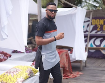 Last Chance - Ruks African Suit for Men - Sizes - African Casual Wear | Short Sleeve Suit