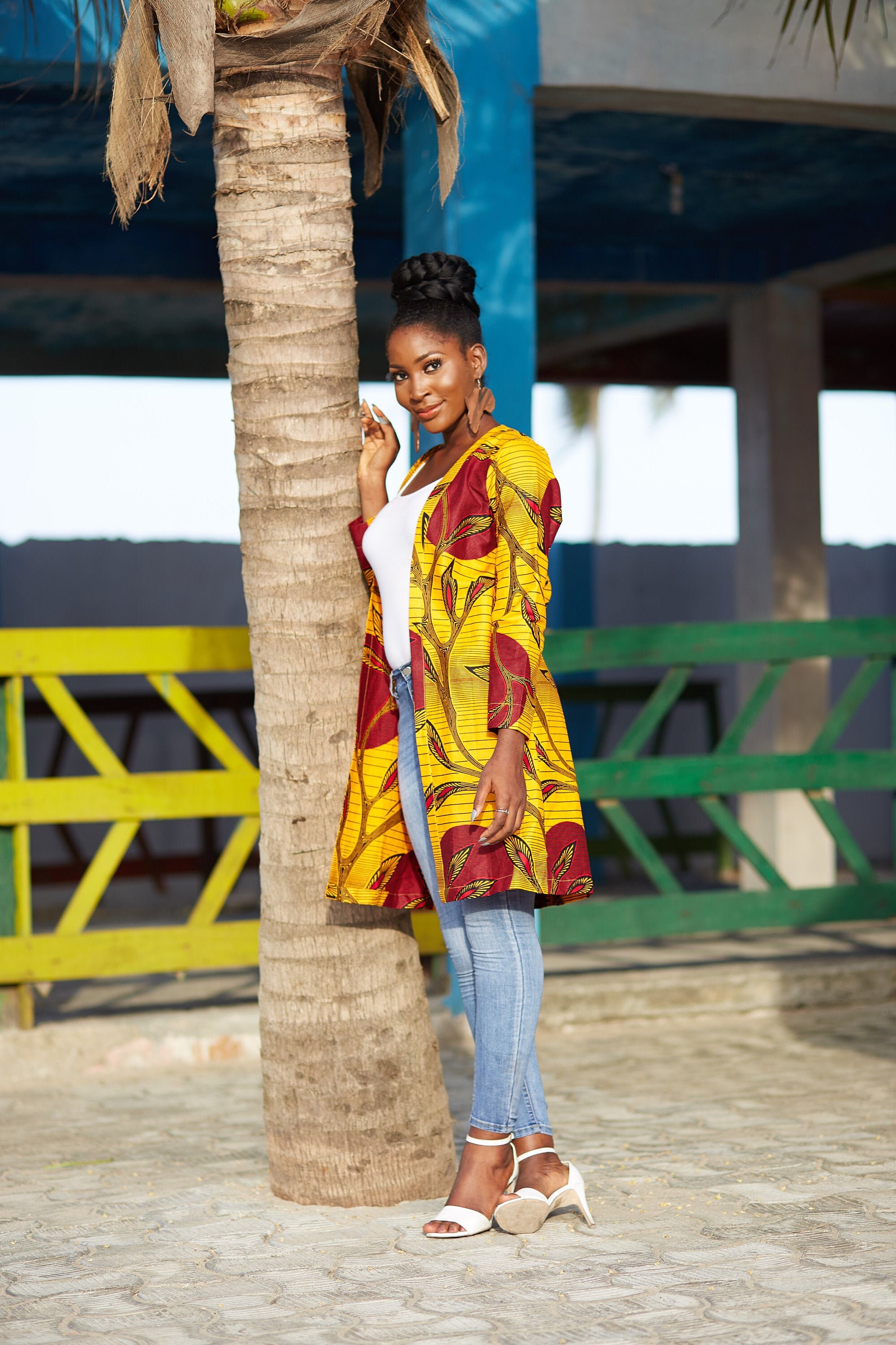 Image of African Print Kimono/Long Jackets Ankara Summer Jacket For Women - Natoya