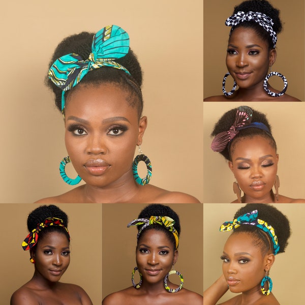 Gifts for Women | Ankara Tie Front Headband | African Print Headband | African Hair Accessories | African Cross Knot Headband | Handmade