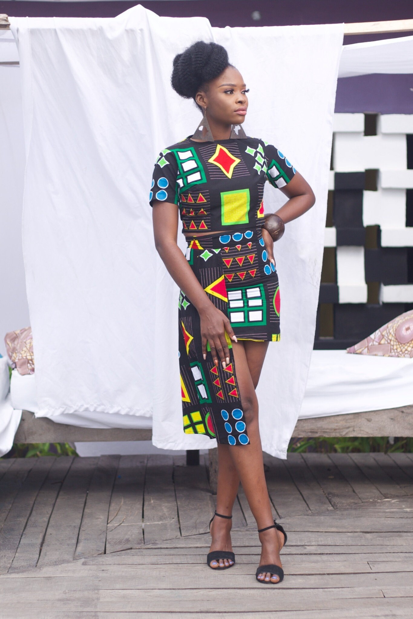 Image of African Print Mini Skirt/Ankara Short Printed Plus Size - Azuka