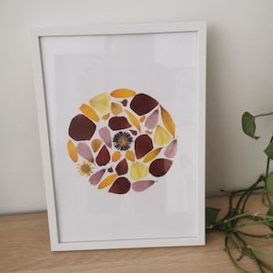 Handmade herbarium home decoration frame made of dried flowers, gift idea for weddings, Mother's Day, Valentine's Day