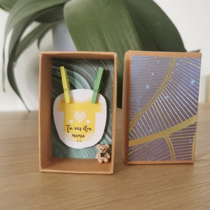 Boite à message/cadeau/diorama/annonce/naissance/papi mamie ou parrain marraine