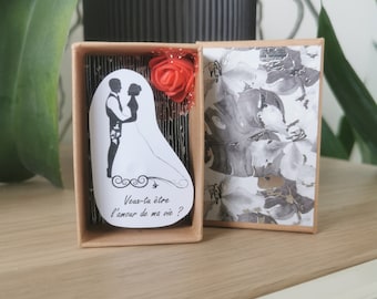 Boite à message/cadeau/diorama/mariage/fiançailles/annonce/demande