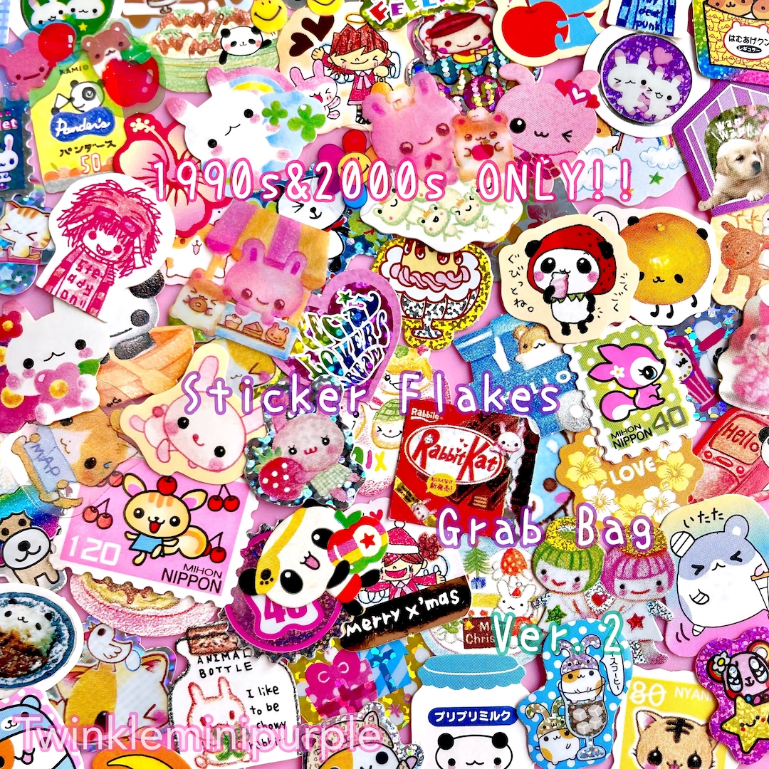 Ver.2 *1990s-2000s, Random Sticker Flakes Grab Bag - Kawaii, Japan ...