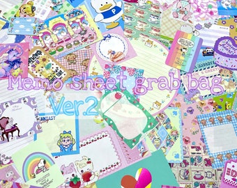 Ver.2 *Surprise Random 30 Blatt große, mittlere und kleine Notizblätter – Kawaii, Briefpapier-Set, Vintage, Kamio, Q-ria, San-X