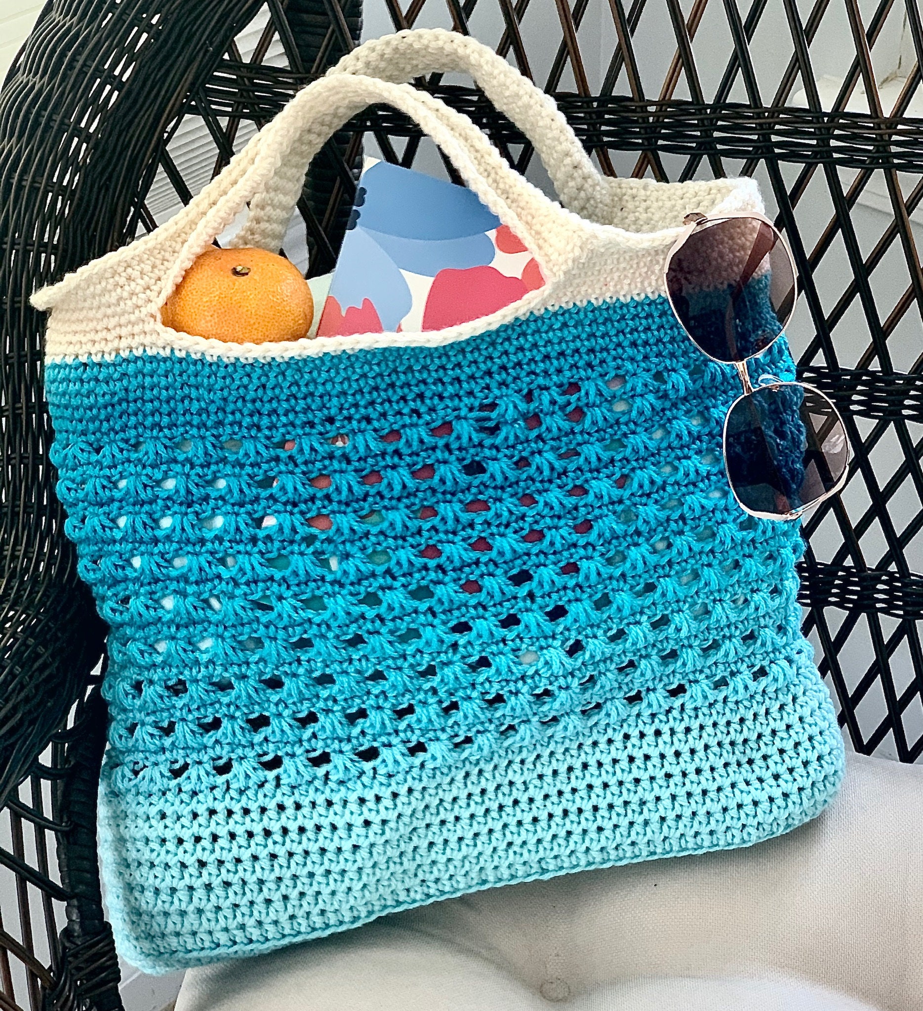 Crochet Market Bag ~ Scuba ***Ready to Ship***