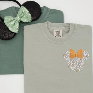 Disney Minnie Mouse Floral Embroidered Shirt – EPCOT Flower and Garden-Inspired Sweatshirt or T-Shirt, Minnie Floral Tank Top