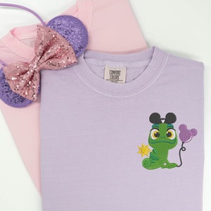 Tangled Pascal embroidered Tshirt, Rapunzel embroidered shirt, Tangled t-shirt, Disney Princess Shirt, Disney tshirt, Women's Disney shirt