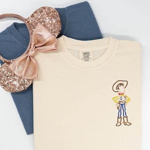 Toy Story Woody embroidered Tshirt, Toy Story embroidered shirt, Woody t-shirt, Pixar Shirt, Disney tshirt, Women's Disney shirt