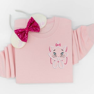 Marie Embroidered Crewneck Aristocats Crewneck Marie Shirt