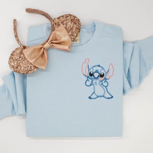 Stitch embroidered Tshirt, Lilo embroidered shirt, Stitch shirt, Alien shirt, Disney Shirt, Disney tshirt, Women's Disney shirt