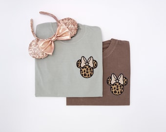 Minnie Mouse Embroidered Sweatshirt, Minnie T-Shirt with Glitter Bow, Animal Kingdom Tank Top, Disney Vacation Shirt