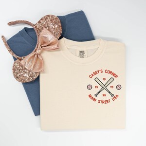 Disney Caseys Corner Baseball embroidered Tshirt, Main Street embroidered t-shirt, Caseys Corner crewneck, Disney Tanktop