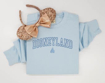 Embroidered Disneyland Crewneck: Sleeping Beauty Castle Sweatshirt