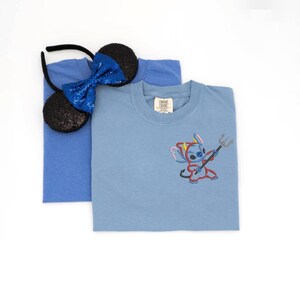 Devil Stitch embroidered Tshirt, Disney Halloween Quarterzip, Halloween Sweatshirt, Disney Crewneck, Halloween Hoodie, Disney Tanktop imagem 1