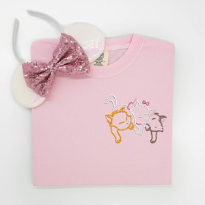 Aristocrats embroidered T-shirt, Cat Mom embroidered shirt, Aristocats sweatshirt, Marie Shirt, Disney Cats tshirt, Disney Tanktop