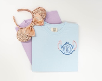 Disney Stitch Monogram embroidered Tshirt, Stitch embroidered shirt, Stitch t-shirt, Stitch Shirt, Disney tshirt, Disney Tanktop