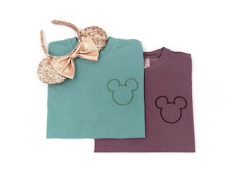 Mickey Mouse Pocket Embroidered Comfort Colors T-Shirt