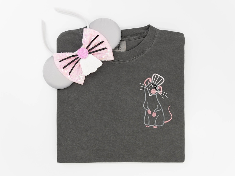 Remy embroidered Tshirt, EPCOT shirt, Remy t-shirt, Ratatouille Sweatshirt, Disney Pixar t-shirt, Ratatouille Ride Shirt, Disney Tanktop image 1
