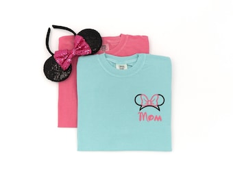 Personalized Minnie Mouse Embroidered T-Shirt - Comfort Colors