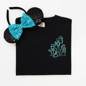 Hitchhiking Ghosts embroidered Tshirt, Disney Halloween shirt, Haunted Mansion t-shirt, Disney Shirt, Disney tshirt, Disney Tanktop