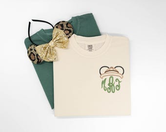 Safari Monogram embroidered Tshirt, Lion King embroidered shirt, Animal Kingdom t-shirt, Monogram Shirt, Disney Tanktop