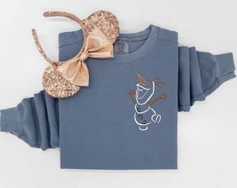 Olaf Disney embroidered Crewneck Crew, Disney embroidered sweatshirt, Olaf Frozen crewneck, Olaf Crew, Women's Disney crewneck