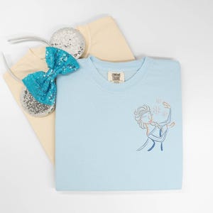 Elsa embroidered Tshirt, Frozen embroidered shirt, Princess t-shirt, Elsa Shirt, Disney tshirt, Disney Tanktop image 1